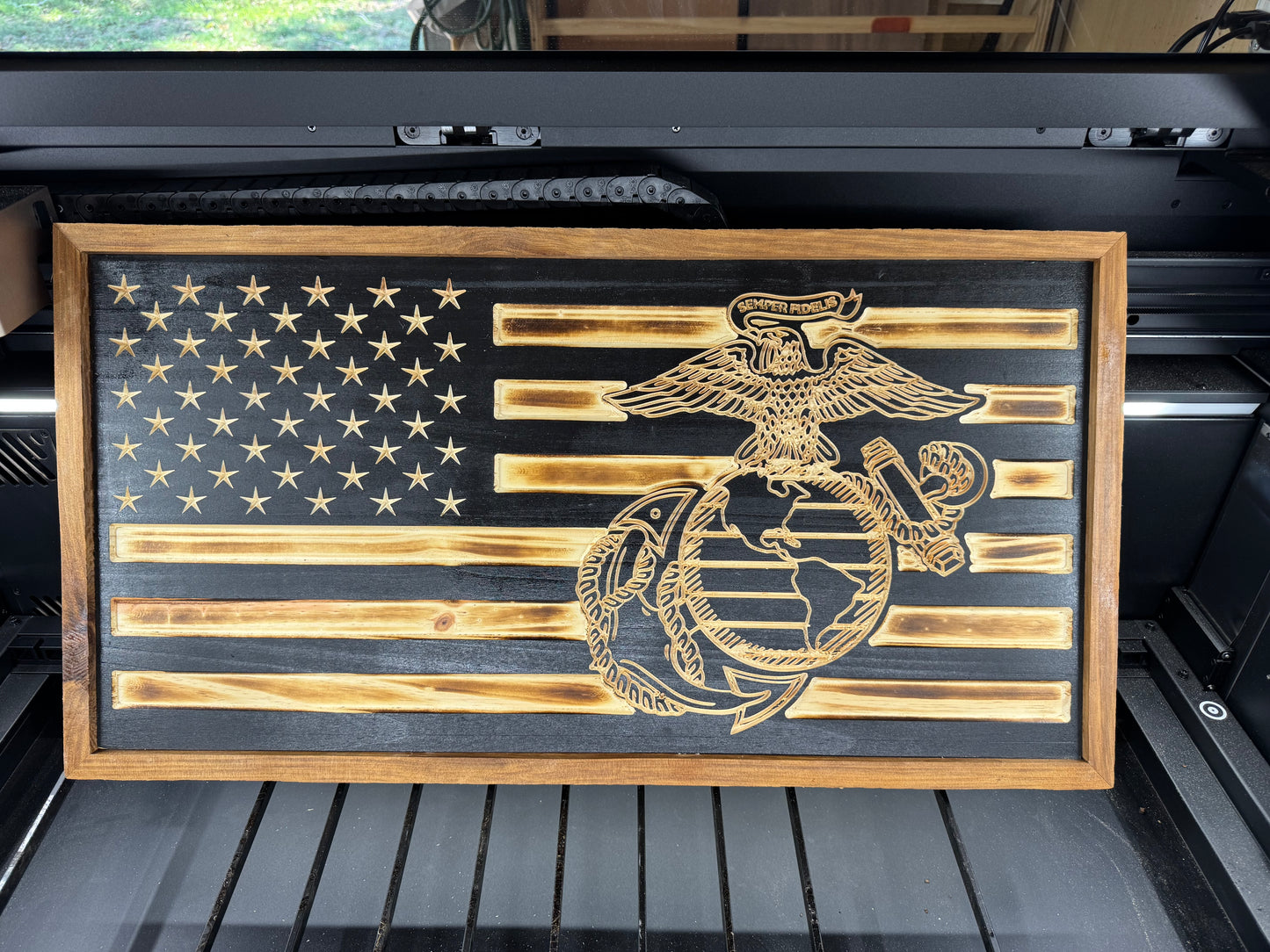 Custom wood flags