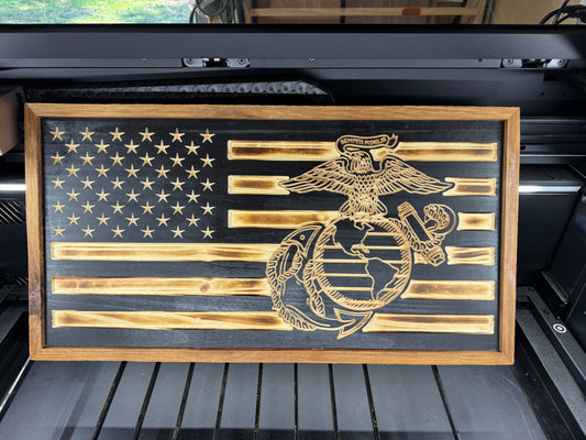 Custom wood flags