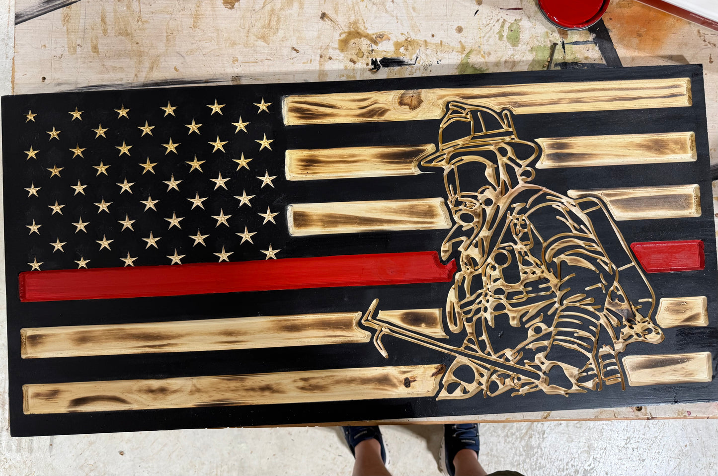 Custom wood flags