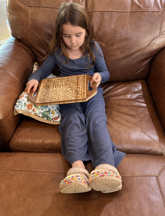 Wood Marble maze game