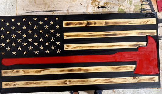 Custom wood flags