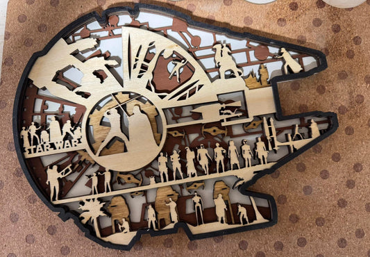 Starship layered cut out